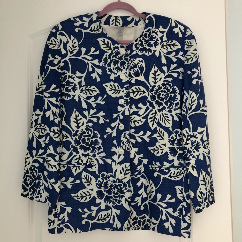 Blue floral jacket